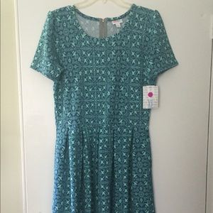 NWT LuLaRoe Amelia dress in blues